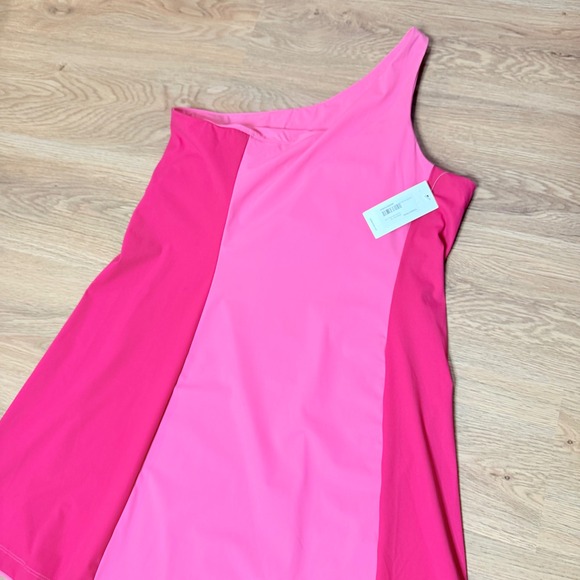 Outdoor Voices One Shoulder Dress‎ Azalea/Ruby XL NWT - Picture 3 of 9